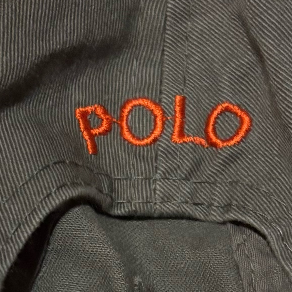 Ralph Lauren Polo Baseball Cap with Orange Logo Unisex Size 8-20 - Picture 4 of 5